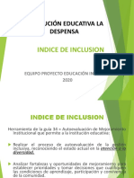 Presentacion Indice de Inclusion I.E. La Despensa 2020