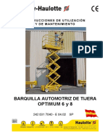 Manual Plataforma Tijera 8MTS Electrica Haulotte Mod. Optimum 8