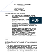 Case Digest Basic Legal Ethics Subject ZOILO ANTONIO VELEZ, Complainant, vs. ATTY. LEONARD S. DE VERA, Respondent (A.C. No. 6697, 25 July 2006)