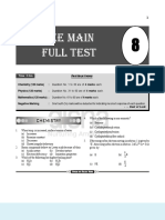 JEE Main Full Mock Test 8