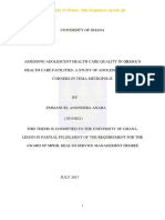 Assessing Adolescent Health Care Quality in Ghana S Health Care Facilities A Study of Adolescent Health Corners in Tema Metropolis PDF