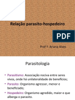 Aula 2 Relação Parasito-Hospedeiro