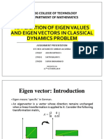 Assignment Presentation On Eigen Vector