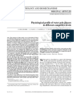 Physiological Profile of Water Polo Play