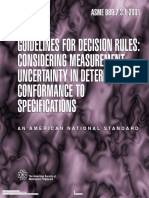 ASME B89 7 3 1 2001 Guidelines For Decision Rules Considering Measurement Uncertainty in Determining Conformance To Specifications PDF