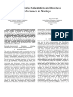 Entrepreneurial Orientation and Business Performance in Startups