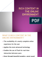 Rich Content in The Online Environment