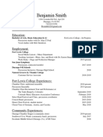 Smith Benjamin Resume