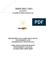 Hardware Lab-I: (CS-217) Instruction Manual