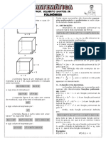 Apostila de Polinômios (8 Páginas, 62 Questões, Com Gabarito) PDF