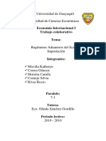 Economia Internacional - Regimen de Importacion