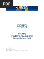 Informe CORFO Calidad NCH 2909