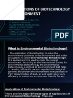 APPLICATIONS OF BIOTECHNOLOGY IN ENVIRONMENT by GROUP 5