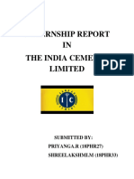 India Cements LTD Report