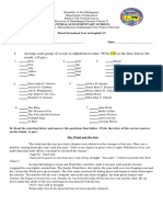 Third Periodic Test in English (Teacher-Made 2020)