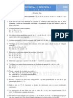 Lista de Exercicio Com Gabarito Geometria Analitica