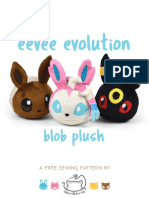 Eevee Evolution Blob Plush Sewing Pattern