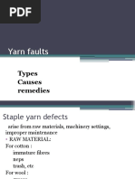 Yarn Faults: Types Causes Remedies