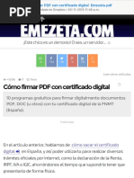 Cómo Firmar PDF Con Certificado Digital Emezeta PDF