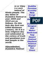 Buddha Purnima Kumbha Mela Durga Pooja Deepawa Li Dussehra Gangaur Holi Makar Sankranti Teej Desert Festival Elephant Festival Nagaur Fair Onam