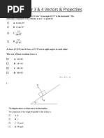 Edexcel AS Physics Unit 1 Chapter 3 & 4 Vectors and Projectile Motion HW