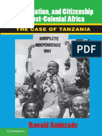 (Cambridge Studies in Contentious Politics) Ronald Aminzade - Race, Nation, and Citizenship in Postcolonial Africa - The Case of Tanzania (2013, Cambridge University Press) PDF