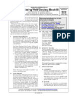 Min. Requirements For Retaining Wall/Sloping Backfill