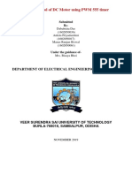 Speed Control of DC Motor Using PWM 555 Timer