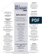 Salt Restaurant & Bar Brunch Menu