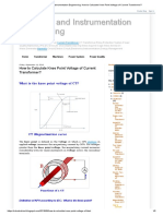 Electrical and Instrumentation Engineering - How To Calculate Knee Point Voltage of Current Transformer