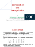 Interpolation, Extrapolations and Difference Operators
