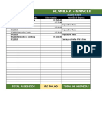 Minha Planilha Ganhos e Percas - Day Trade