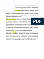 Las Relaciones Industriales estudian los procesos de control sobre las relaciones de trabajo y entre estos procesos revisten particular importancia aquellos que se refieren a la organización y acciones colectivas de los tra.docx