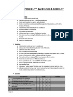 5S Guidelines, Checklist, Rules & Responsibility