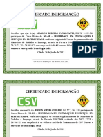 Certificado Básico NR-10 Turma 25,2608 e 01,020912