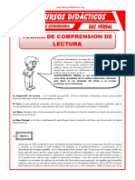 Teoría de Comprensión de Lectura para Quinto de Secundaria