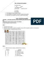 2018-19 Class 6 Index Worksheet For Playing With Numbers