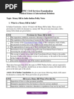 Money Bill in India Indian Polity Notes