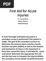 First Aid For Acute Injuries