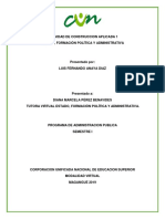 Aca 1 Estado, Formación Política y Administrativa