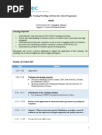 Regional Training Workshop Agenda - As Circulated