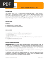 CRYOGENIC MORTAR C-1 - PRODUCT DATA SHEET Ed. 2