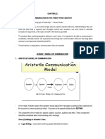 (COMM 1100) Introduction and Models of Communication - 1