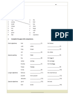 Comparision Worksheet 1