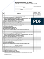 Documents Required For Assessment Chief Mate MMD Exams