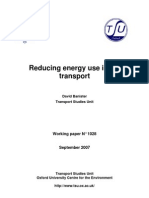 Reducing Energy Use in UK Transport: Working Paper #1028