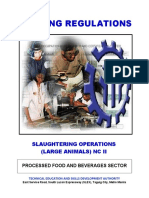 Slaughtering Operations (Large Animals) NC II