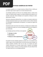 Estrategias Genéricas de Porter