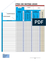 Registro de Notas - Cualitativo para Nivel Secundaria