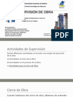 Equipo 1 - Actividades de Supervision en Cierre de Obra - Suspension de Los Trabajos PDF